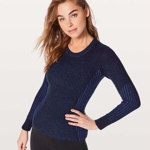 lululemon athletica Navy Blue Crew Neck Sweater